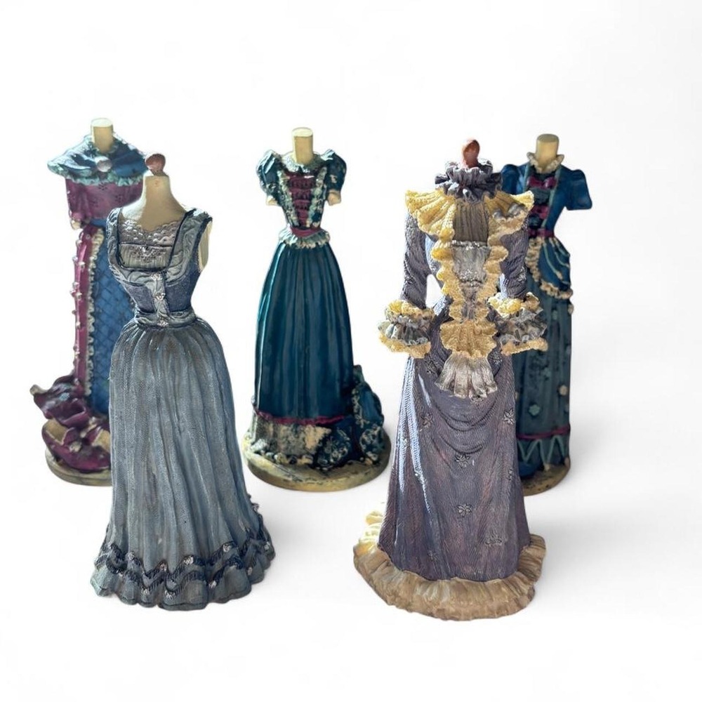 K's Collection Fashion Series Victorian Dress Form Mannequin Figurine Lot of 5